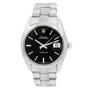 34MM Rolex Stainless Steel Oysterdate Precision 6694 *Vintage* Black Dial
